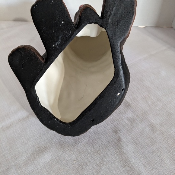 VTG ceramic rottweiler sitting puppy dog figurine statue 9 inch - Picture 2 of 9